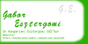 gabor esztergomi business card